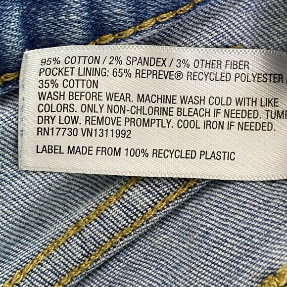 Cat & Jack Women’s Denim Jean Midi Cutoff Shorts XL (14/16) Blue Super Stretch - Picture 7 of 12